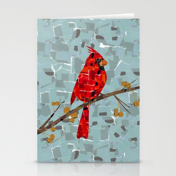 Red Cardinal Collage Stationery Cards