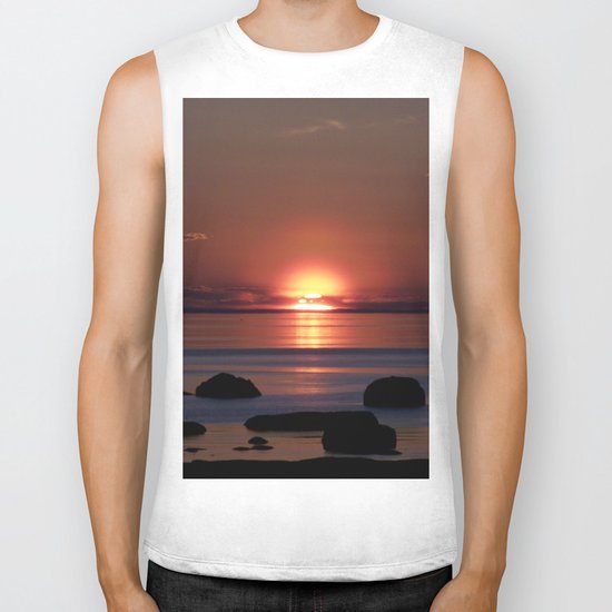 Shock-wave Sunset Biker Tank