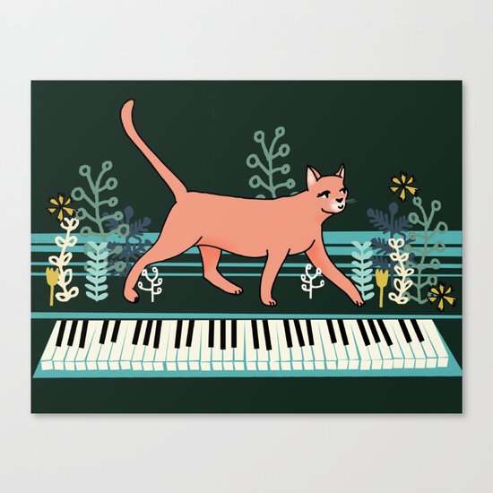 Kitten on the Keys Canvas Print