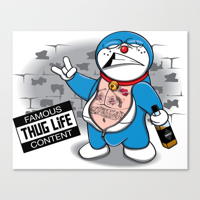 Blue Thug Life Canvas Print