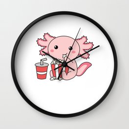 Snaxolotl Axolotl Lovers Sweet Animals Popcorn Wall Clock