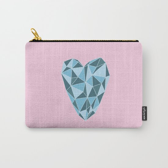 Geometric Heart Carry-All Pouch