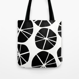 Mod-Fifties Black And White Geometric Pattern Tote Bag