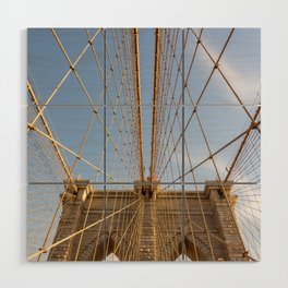 Brooklyn Bridge Travel Photography | New York City Views #2 Wood Wall Art