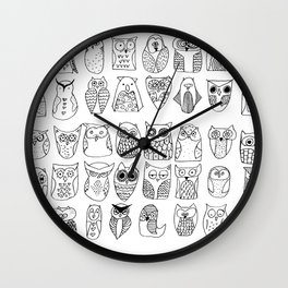 seventy unique owls  Wall Clock