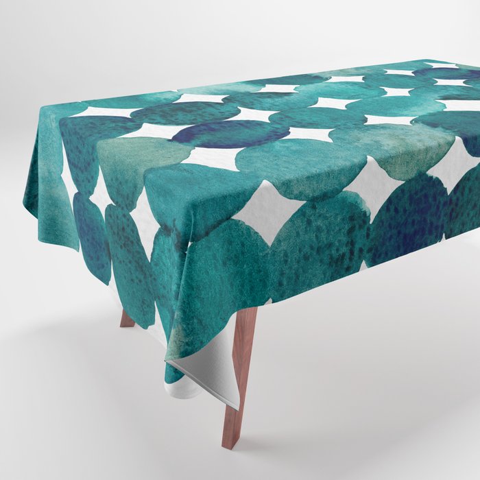 Dots pattern - turquoise Tablecloth