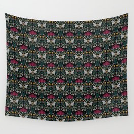 Bee in the Weeds Damak Wall Tapestry