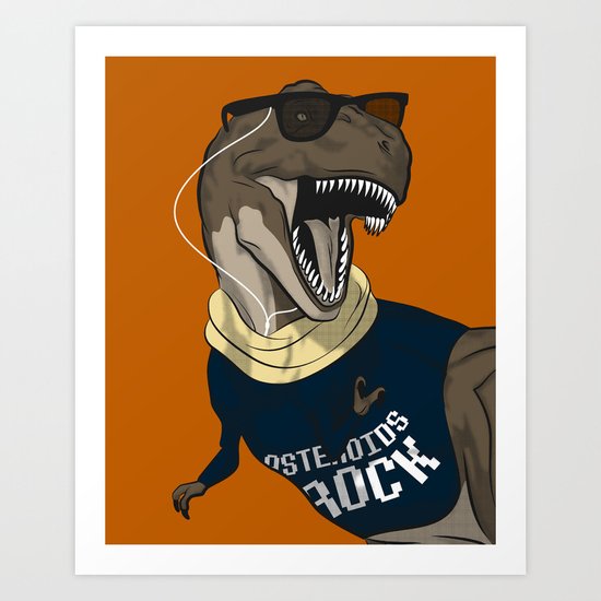 Hipstereosaurus Rex Art Print