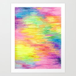 Rainbow Pastel Color Blend Art Print