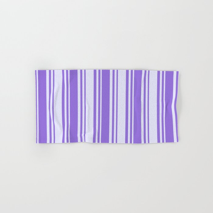 Purple and Lavender Colored Striped Pattern Hand & Bath Towel