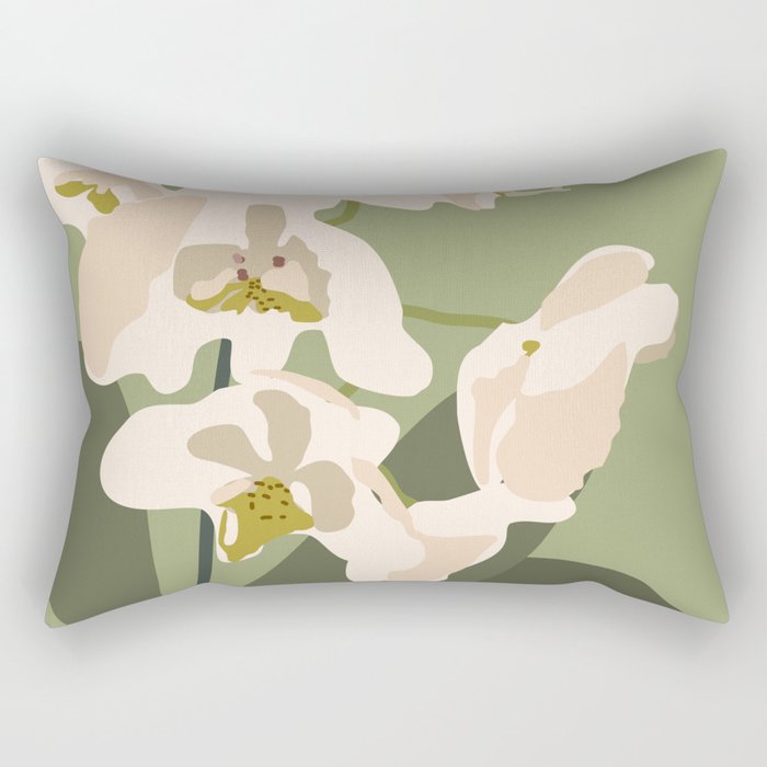 Abstract Orchids Silhouettes  Rectangular Pillow