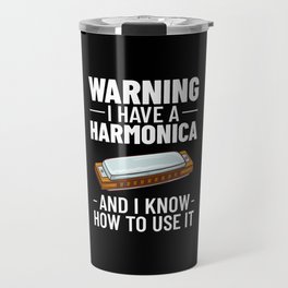 Harmonica French Harp Player Lessons Beginner Travel Mug