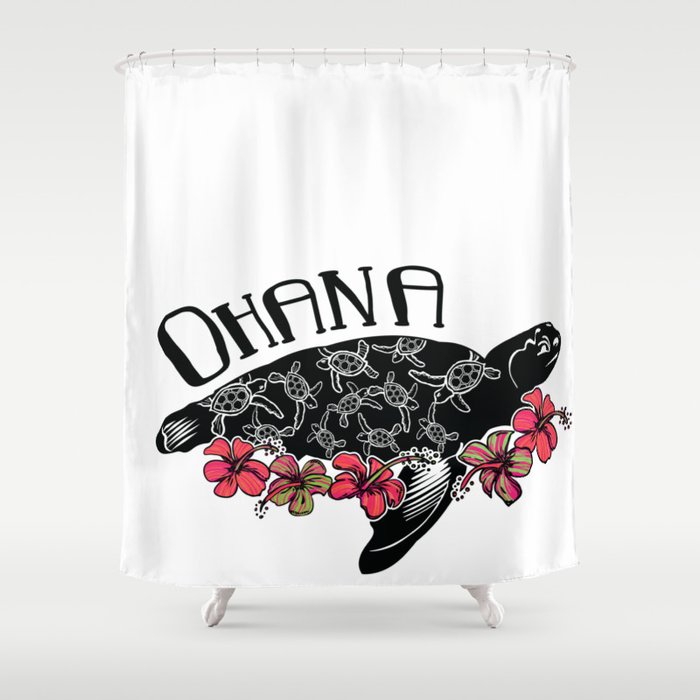 Hawaiian Ohana Turtle Shower Curtain