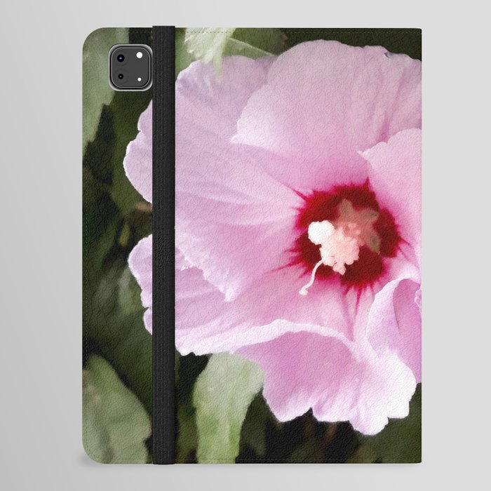 Tow purple Hibiscus flowers  in the garden iPad Folio Case