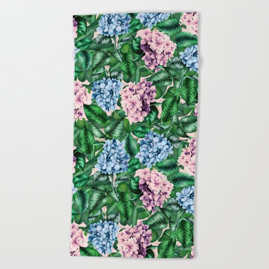 FLORAL PATTERN IV Beach Towel