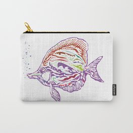 Purple Tropical Fish Carry-All Pouch