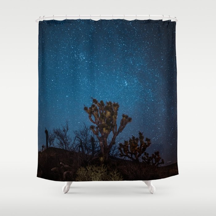 Midnight Stars at Joshua Tree Shower Curtain