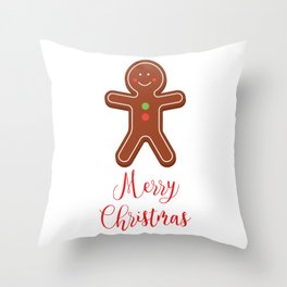 Gingerbread man Throw Pillow