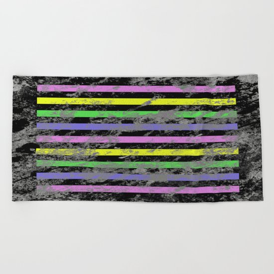 Linear Breakthrough - Abstract, geometric, textured artwork Beach Towel