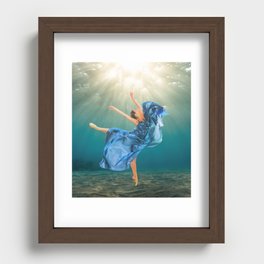 Dancing in Turquoise Waters Recessed Framed Print