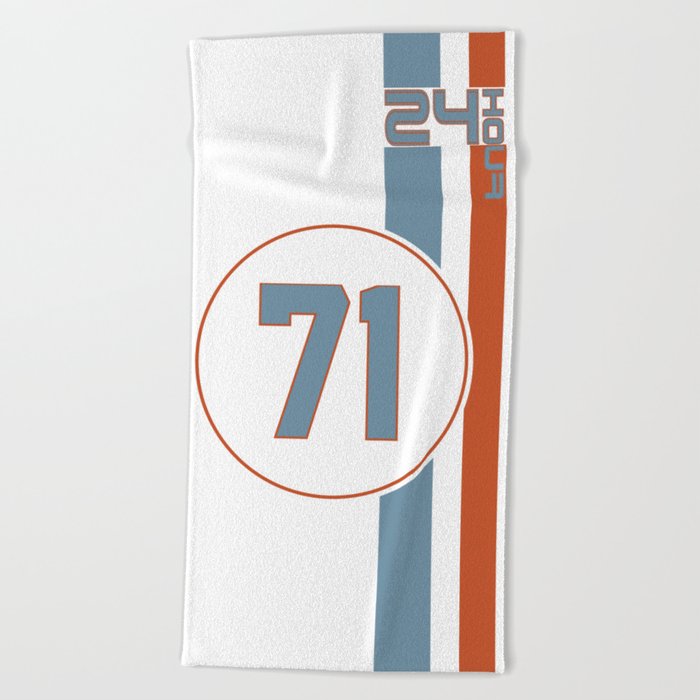 71 Le Mans Racing Beach Towel