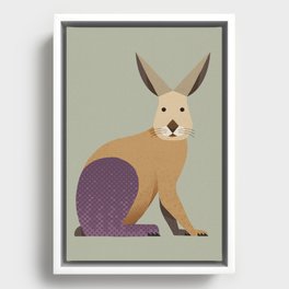 Whimsy European Hare Framed Canvas
