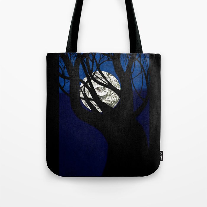 Moon Visits Tree Tote Bag