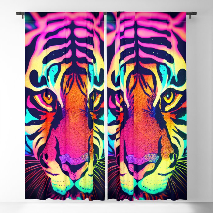 NEON TIGER Blackout Curtain