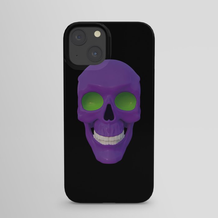 Violet skull iPhone Case