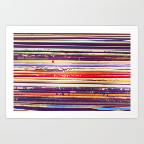 Grandpa's Records Art Print