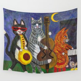 Jazz Cats Wall Tapestry
