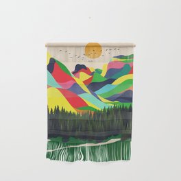 Colorful Mountains Ranges II Wall Hanging