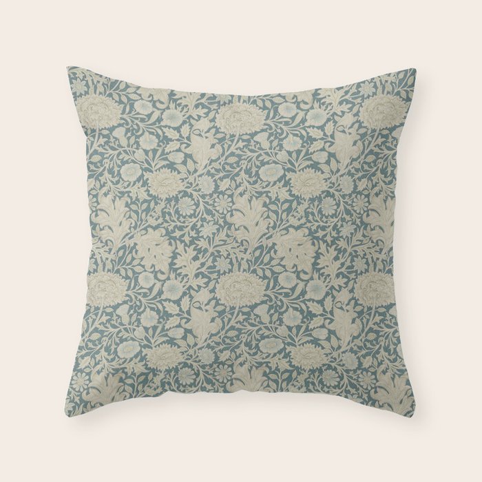 William Morris Double Bough Slate Blue Throw Pillow by Archipelago Society6