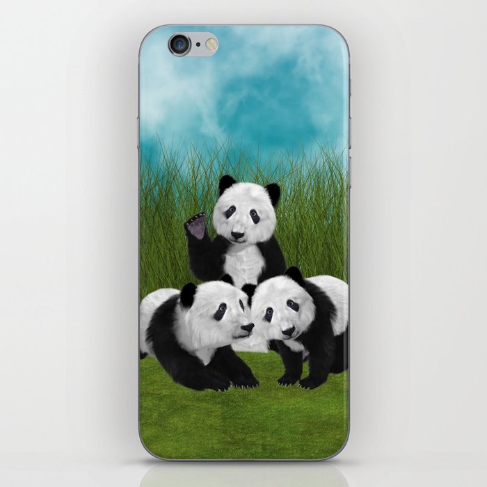 Panda Bear Cubs Love iPhone Skin