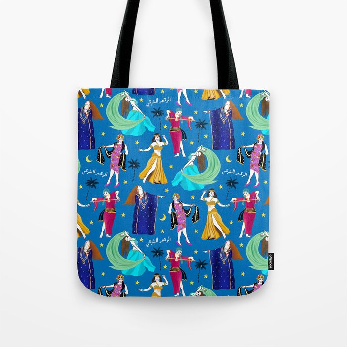 Joyful Belly Dancers (Midnight Blue)  Tote Bag