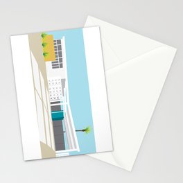 mid-century modern house four Stationery Card