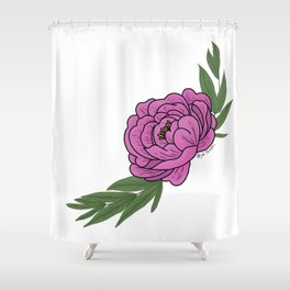 pink poppy Shower Curtain