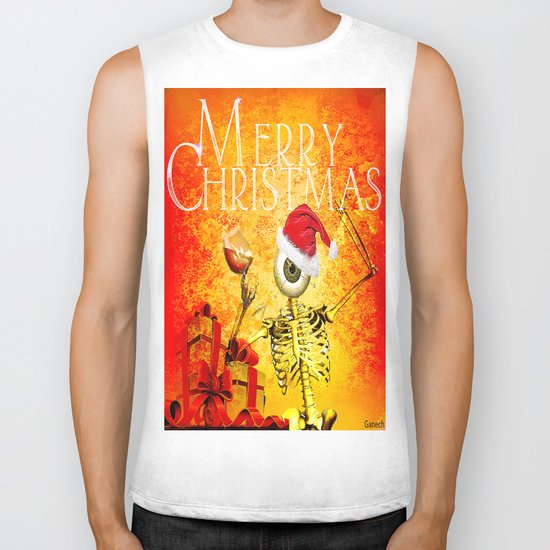Merry Christmas Monsieur Bone Biker Tank