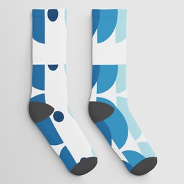 Abstraction_NEW_BLUE_SHAPE_BALANCE_POP_ART_0321C Socks