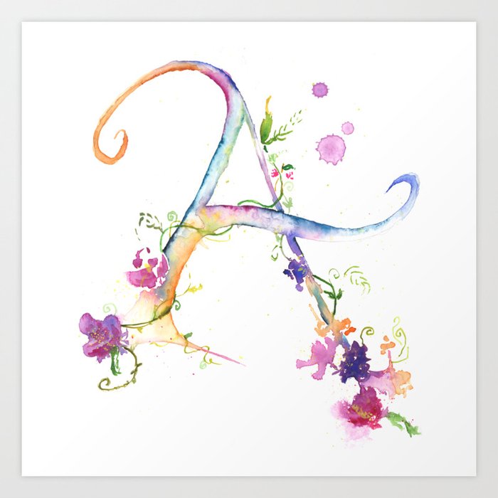 Floral Painted Wooden Monogram - 100 Directions