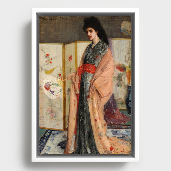 The Princess from the Land of Porcelain, 1863-1865 by James McNeill Whistler Framed Canvas