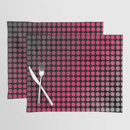 Mod polka dot in grey and magenta color combination Placemat