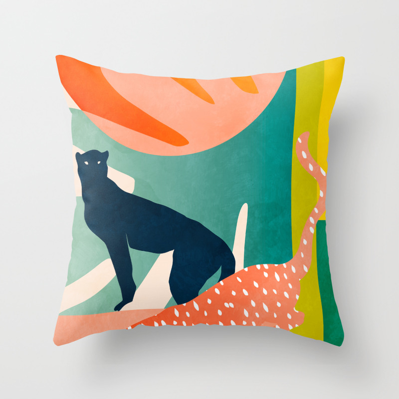 Society6 Tropical Cats by Ana Rut BRE Fine Art on Rectangular Pillow Medium 20 x 14