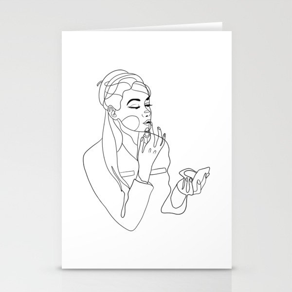 Makeup Girl Lineart Printable Art Wall Art Printable Home Decor