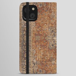 mustard antique rug iPhone Wallet Case