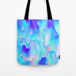 Abstract Waves of Color: Teal, Purple Tote Bag