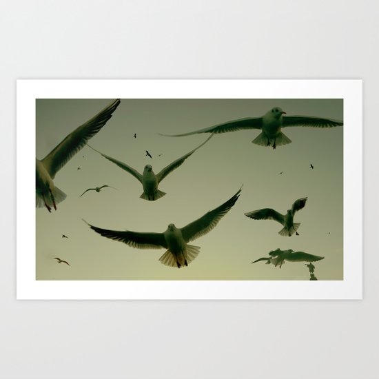 Green Hitchcock Art Print