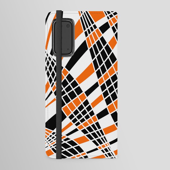 Abstract pattern - orange, black and white. Android Wallet Case