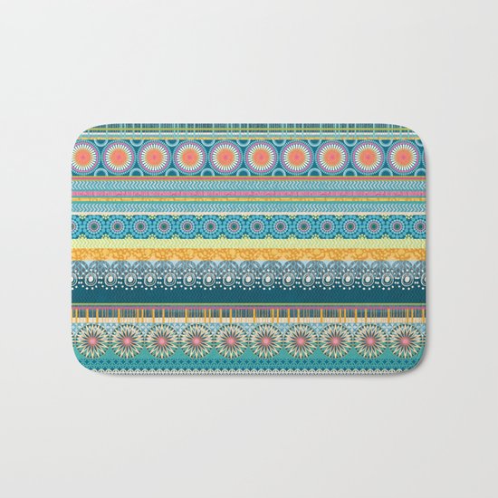 Blue Streaks Bath Mat