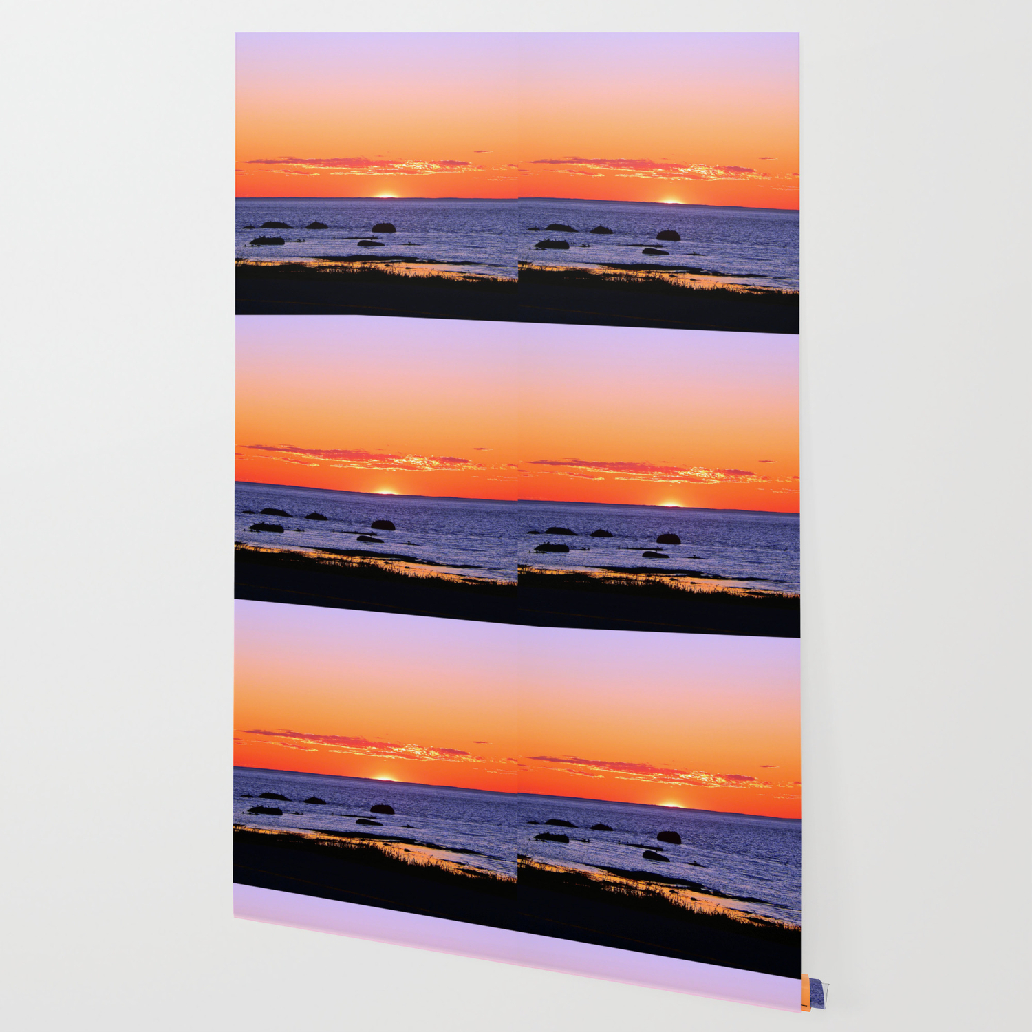 Stunning Seaside Sunset Wallpaper by DanByTheSea | Society6